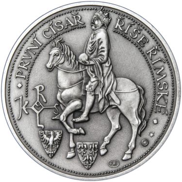 Náhled Reverzní strany - Karel I. Veliký - 1200. výročí úmrtí stříbro patina