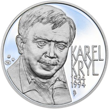 Náhled Averzní strany - Karel Kryl - 70 - 1 Oz stříbro Proof