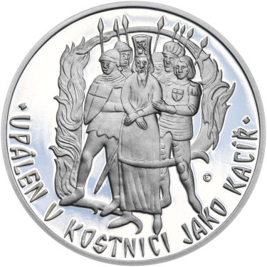 Náhled Reverzní strany - Kazatel Jeroným Pražský - 600. výročí stříbro proof
