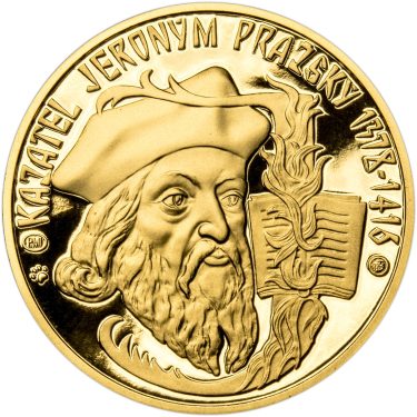 Náhled Averzní strany - Kazatel Jeroným Pražský - 600. výročí zlato proof