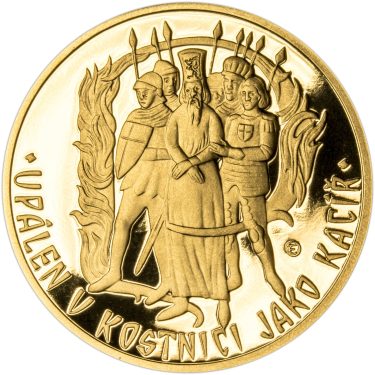 Náhled Reverzní strany - Kazatel Jeroným Pražský - 600. výročí zlato proof