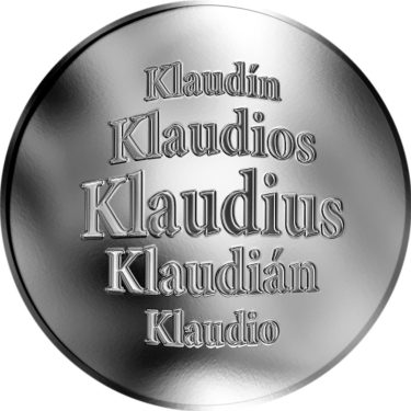 Náhled Averzní strany - Slovenská jména - Klaudius - stříbrná medaile
