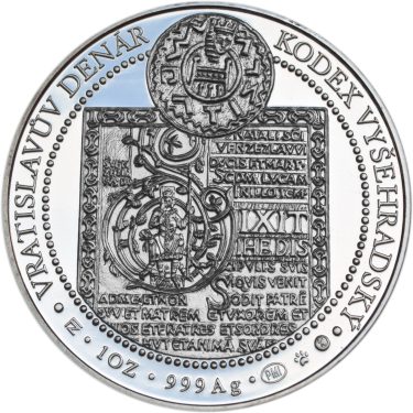 Náhled Reverzní strany - Korunovace Vratislava II českým králem - stříbro Proof