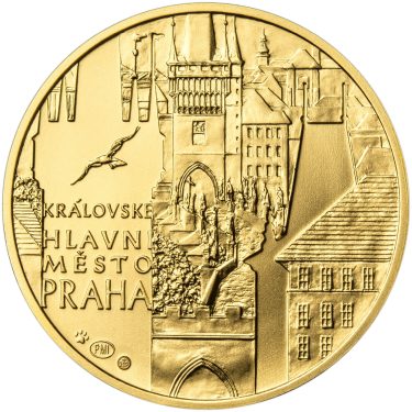 Náhled Averzní strany - Královské hlavní město Praha - zlato 1/2 Oz b.k.