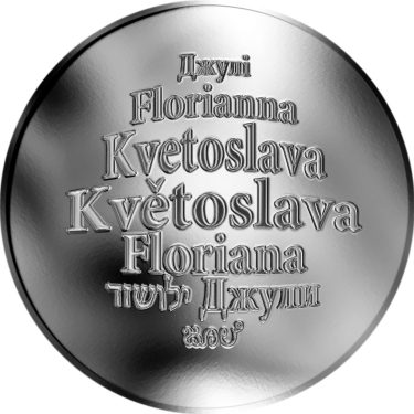 Náhled Averzní strany - Česká jména - Květoslava - stříbrná medaile