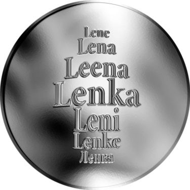 Náhled Averzní strany - Česká jména - Lenka - stříbrná medaile