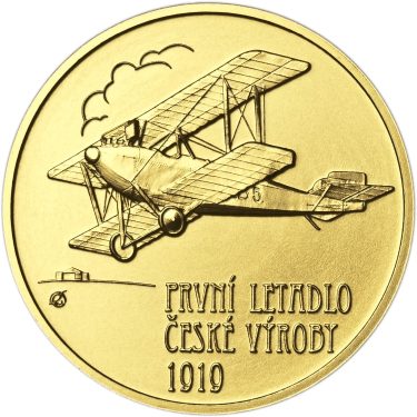 Náhled Averzní strany - Letadlo Bohemia - 1/2 Oz zlato b.k.