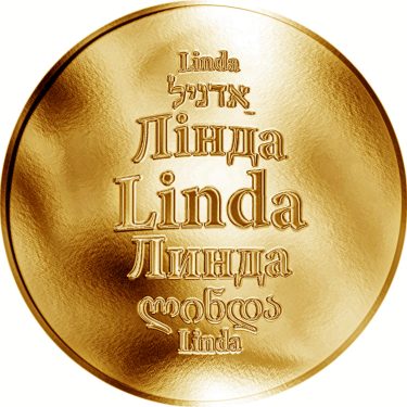 Náhled Averzní strany - Česká jména - Linda - zlatá medaile