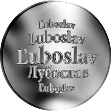 Náhled Averzní strany - Slovenská jména - Ľuboslav - stříbrná medaile