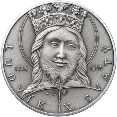 Náhled Averzní strany - Ludvík IX. Francouzský - 800. výročí narození stříbro patina