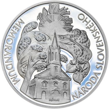 Náhled Averzní strany - Výročie Memoranda národa slovenského - 28 mm stříbro Proof