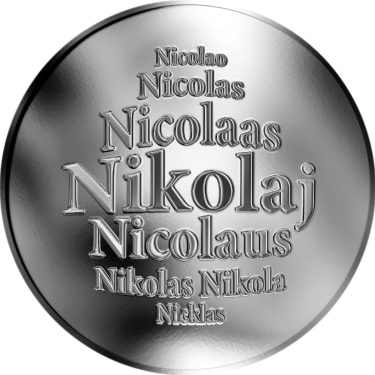 Náhled Averzní strany - Slovenská jména - Nikolaj - stříbrná medaile