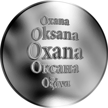 Náhled Averzní strany - Slovenská jména - Oxana - stříbrná medaile