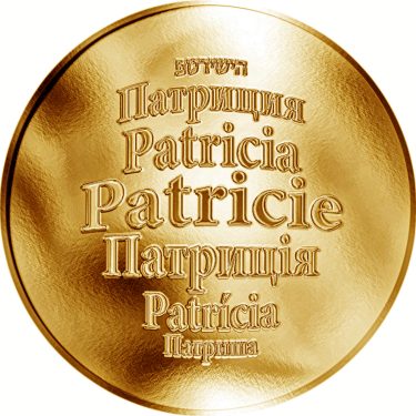 Náhled Averzní strany - Česká jména - Patricie - zlatá medaile