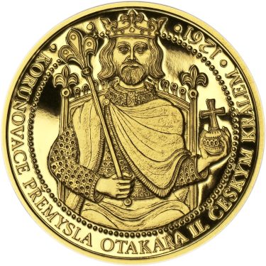 Náhled Averzní strany - Korunovace Přemysla Otakara II. českým králem - zlato Proof