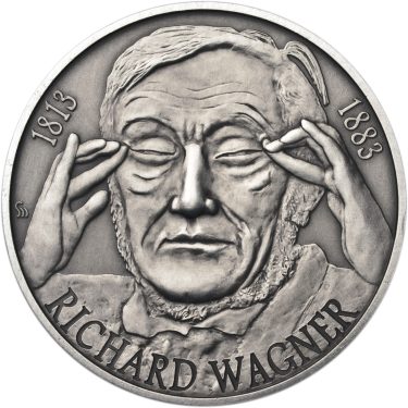 Náhled Averzní strany - Richard Wagner - 200. výročí narození Ag patina