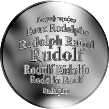 Náhled Averzní strany - Česká jména - Rudolf - stříbrná medaile