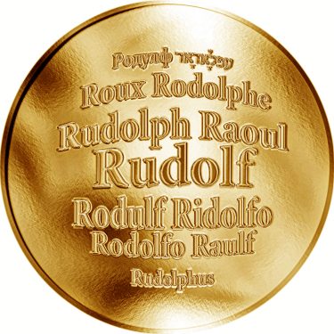 Náhled Averzní strany - Česká jména - Rudolf - zlatá medaile