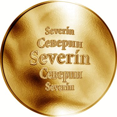 Náhled Averzní strany - Slovenská jména - Severín - velká zlatá medaile 1 Oz