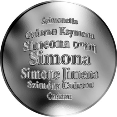 Náhled Averzní strany - Česká jména - Simona - stříbrná medaile