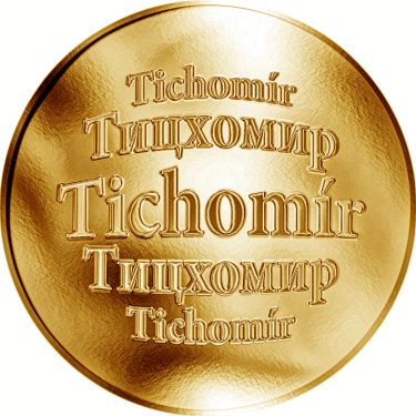 Náhled Averzní strany - Slovenská jména - Tichomír - zlatá medaile