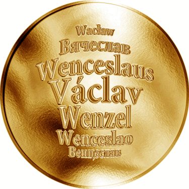 Náhled Averzní strany - Česká jména - Václav - zlatá medaile