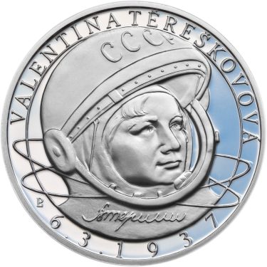 Náhled Averzní strany - Valentina Těreškovová - 50. výročí první žena ve vesmíru Ag proof