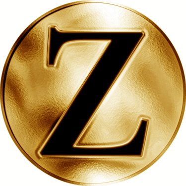 Náhled Reverzní strany - Česká jména - Žofie - velká zlatá medaile 1 Oz