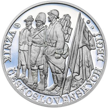 Náhled Averzní strany - Založení československých legií - 100. výročí stříbro proof
