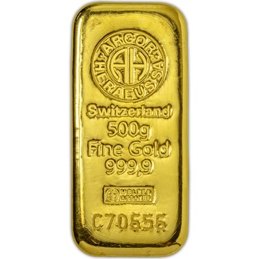 Náhled Averzní strany - Argor Heraeus SA 500 gramů - Investiční zlatý slitek