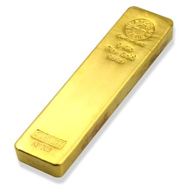 Náhled Reverzní strany - Argor Heraeus SA 5000 gramů - Investiční zlatý slitek